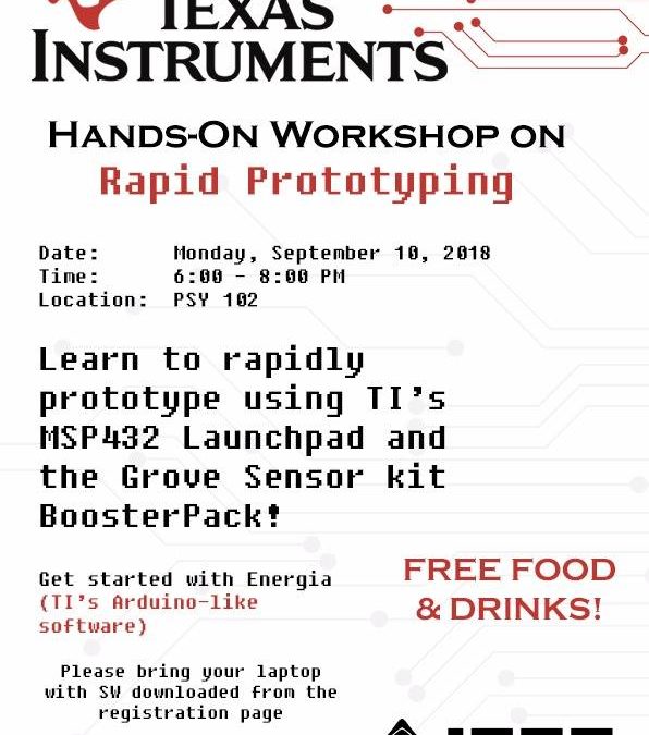 Texas Instruments workshop on Rapid Prototyping